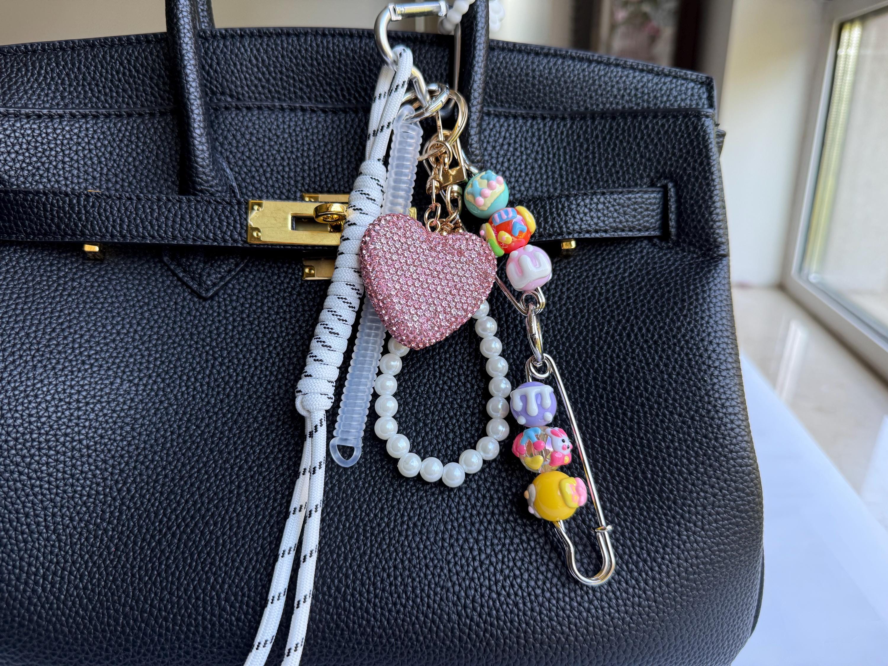 バッグ archive y2k 00s hand bag pleats charm Y2k Pink Heart Bag Charm - Etsy
