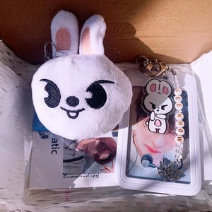 Caixa de presente Leebit SKZoo | Pelúcia Lee Know Stray Kids SKZ | Presentes Kpop | Boneca Stray Kids | Porta-cartões de fotos | Pasta para cartões de fotos | straykids