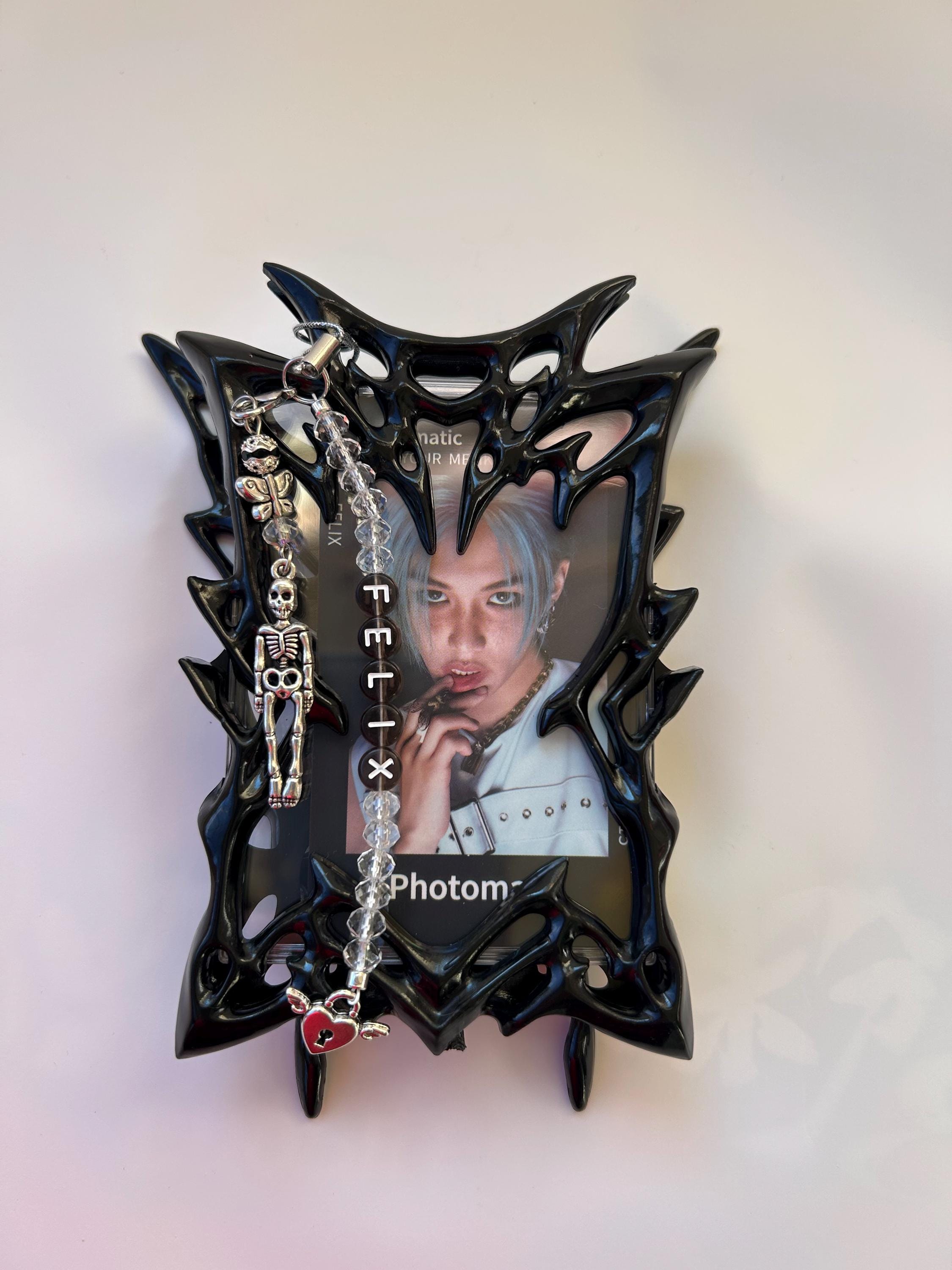 Black photocard holder| Photocard Holder | Chrome Colored PC Holder | Idol Keychain | Gift for Kpop Fans| kpop holder |Photocard  Binder
