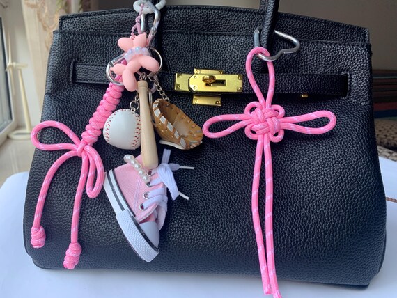 バッグ archive y2k 00s hand bag pleats charm Y2k Pink Rope Bag Charm - Etsy