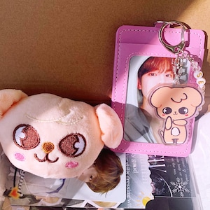 Peluche Puppym SKZOO | Des cadeaux Kpop parfaits Seungmin pour les fans | Poupée enfants errants | Porte-cartes photo | Reliure pour cartes photo