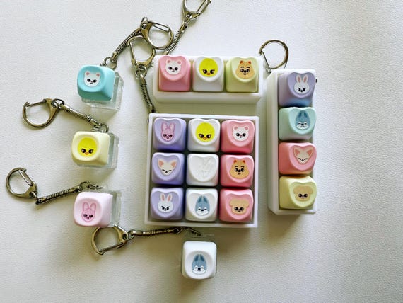 SKZOO Plush Keychain, Stray Kids Keycap Charm