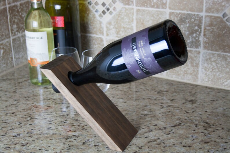 Balancing Wine Bottle Holder Housewarming Gift Floating Etsy