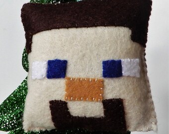 MInecraft Steve Hand Made Ornament/Gift Topper/Party Favor Personalize-Able!