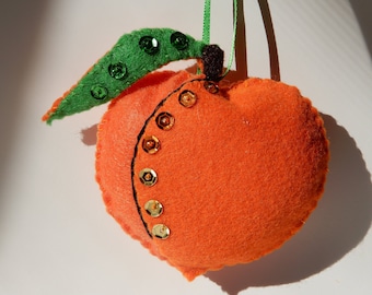 Peach Ornament/Fruit/Christmas/Georgia Peach/Georgia Keepsake/Gift Topper/Personalize/CUSTOMIZATION/Party Favor