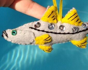Snook Fish Handmade Christmas Tree Ornament/Gift Present Topper/Customizable or Personalize/Party Favor