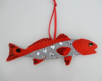 Redfish Red Fish Red Drum Handmade Christmas Tree Ornament/Gift Present Topper/Party Favor Personalize-Able