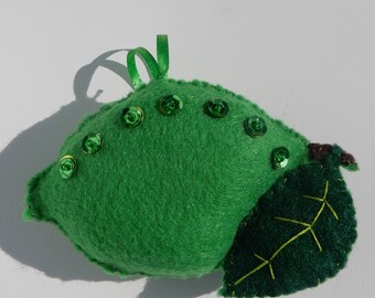 Lime/Key Lime Citrus Fruit Christmas Ornament or Gift Topper, Personalize-Able, Lime Gift, Lime Keepsake/Party Favor