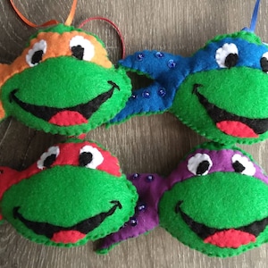 Teenage Mutant Ninja Turtle Leonardo Michelangelo Donatello Raphael Ornament/Gift Present Topper/ TMNT/Customizable/Party Favor/Personalize