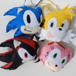 Sonic the Hedgehog Christmas Ornament Tails, Amy Rose, Shadow Ornament/Customize/Personalize/Present or Gift Topper/Handmade/Party Favor