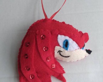 Knuckles the Echidna Christmas Ornament/Gift Topper/Party Favor PERSONALIZE-ABLE