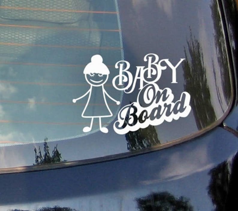 Little Ladies On Board Car Sticker Child Baby On Board Window Bumper Decal