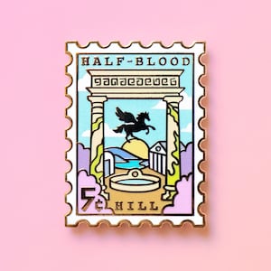 Half-Blood Hill Enamel Pin - Stamp Pin - Cute Pin - Percy Pin - Stamp Enamel Pin - Camp Half-Blood Pin - Lapel Pin - Pastel Pin - Olympus