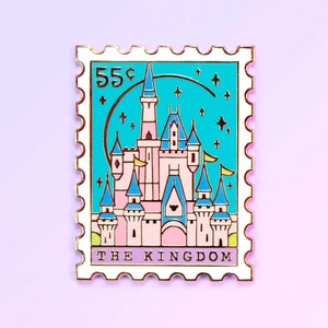 The Kingdom Pin - Stamp Enamel Pin - Fairytale Pin - Magical Pin - Castle Pin - Fantasy Pin - Bookish Pin - Book Enamel Pin - Lapel Pin