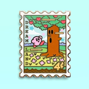 Dream Land Pin - Stamp Enamel Pin -Video Game Pin - Retro Pins - 90s Pin - Cute Pin - Gamer Pin - Kawaii Gamer Girl