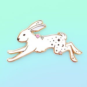 Magical Hare Pin - Magic Enamel Pin - Wizard Pin - Bookish Pins - Book Pins - Witchcraft Wizardry Pin - Bookish Gift - Rabbit Pin Hare