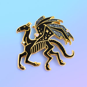 Thestral Pin - Magic Enamel Pin - Wizard Pin - Bookish Pin - Book Pins - Thestral Pin - Witchcraft Wizardry Pin - Bookish Gifts