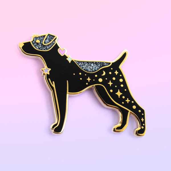 Magical Jack Russell Terrier Enamel Pin – Glitter Wizardry Bookish Gift