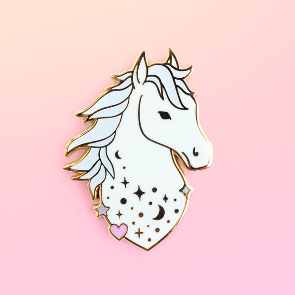 Magical Horse Pin - Magic Enamel Pin - Bookish Gift - Book Pins - Horse Pin - Witchcraft Wizardry Pin - Bookish Pin - Wizard Pin