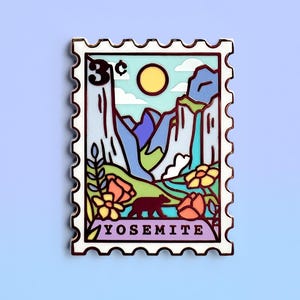 Yosemite Enamel Pin: Pastel National Park Travel Souvenir