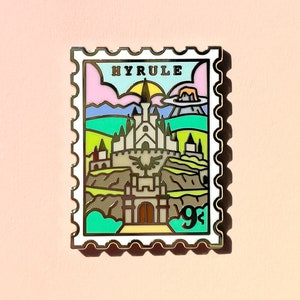 Hyrule Enamel Pin - Stamp Pin - Cute Pin - Zelda Pin - Stamp Enamel Pin -  Videogame Pin - Lapel Pin - Pastel Pin - Legend - Videogame Gift