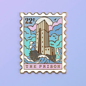 The Prison Pin - Stamp Enamel Pin - Magical Pin - Witchcraft & Wizardry Pin - Fantasy Pin - Bookish Pin - Book Enamel Pin - Lapel Pin