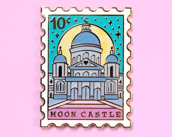 Moon Castle Pin - Stamp Enamel Pin - Magical Girl Pin - Magical Pin - Castle Pin - Fantasy Pin - Sailor Pin - Book Enamel Pin - Lapel Pin