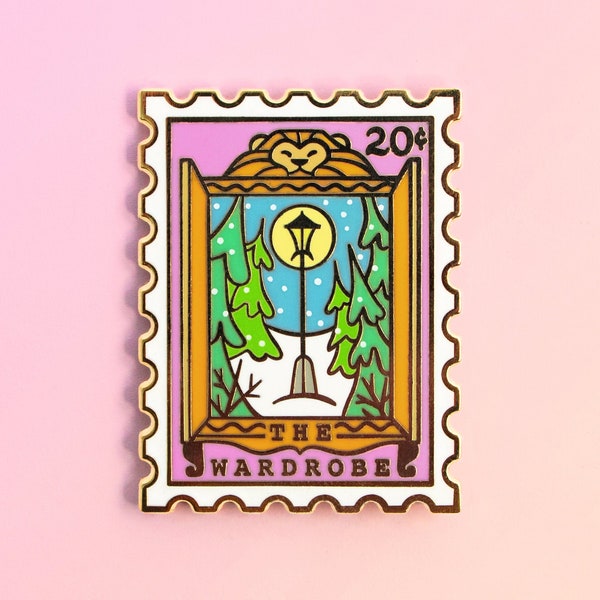 The Wardrobe Enamel Pin: Fantasy Book Stamp Lapel Pin
