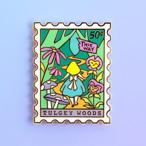 Tulgey Woods Enamel Pin: Alice in Wonderland Stamp Pin