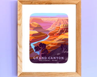 Grand Canyon Art Print: National Park Souvenir, Landscape Wall Decor