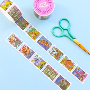Collection 7 Washi Tape // Fandom Stamps - Cute Washi Tape - Kawaii Washi Tape - Japanese Tape - Stamp Washi Tape - Planner Washi - Bookish