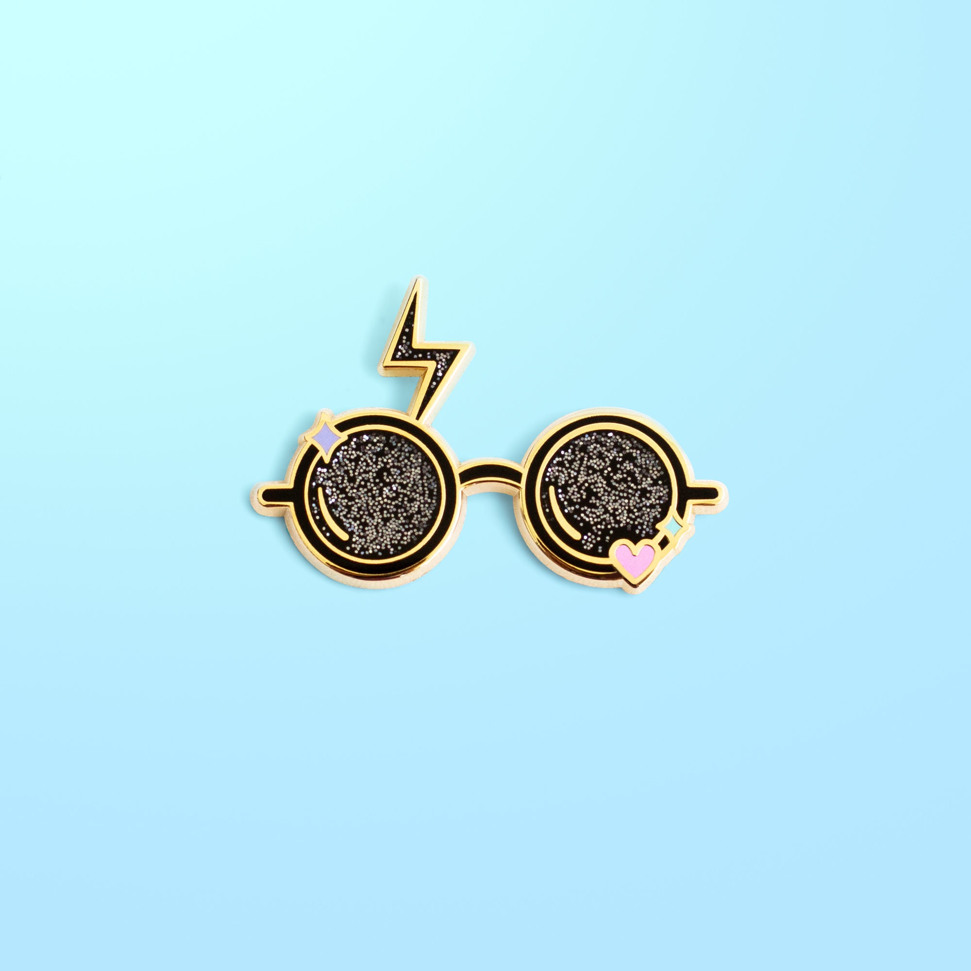 The Glasses Enamel Pin - Magic Enamel Pin - Wizard Pin - Book Lover P…