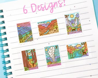 National Parks Stamp Washi Tape – Cute Travel Planner Stickers