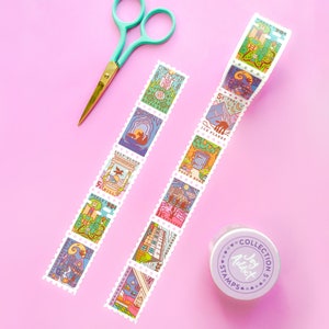 Collection 5 Washi Tape // Fandom Stamps - Cute Washi Tape - Kawaii Washi Tape - Japanese Tape - Stamp Washi Tape - Planner Washi - Bookish