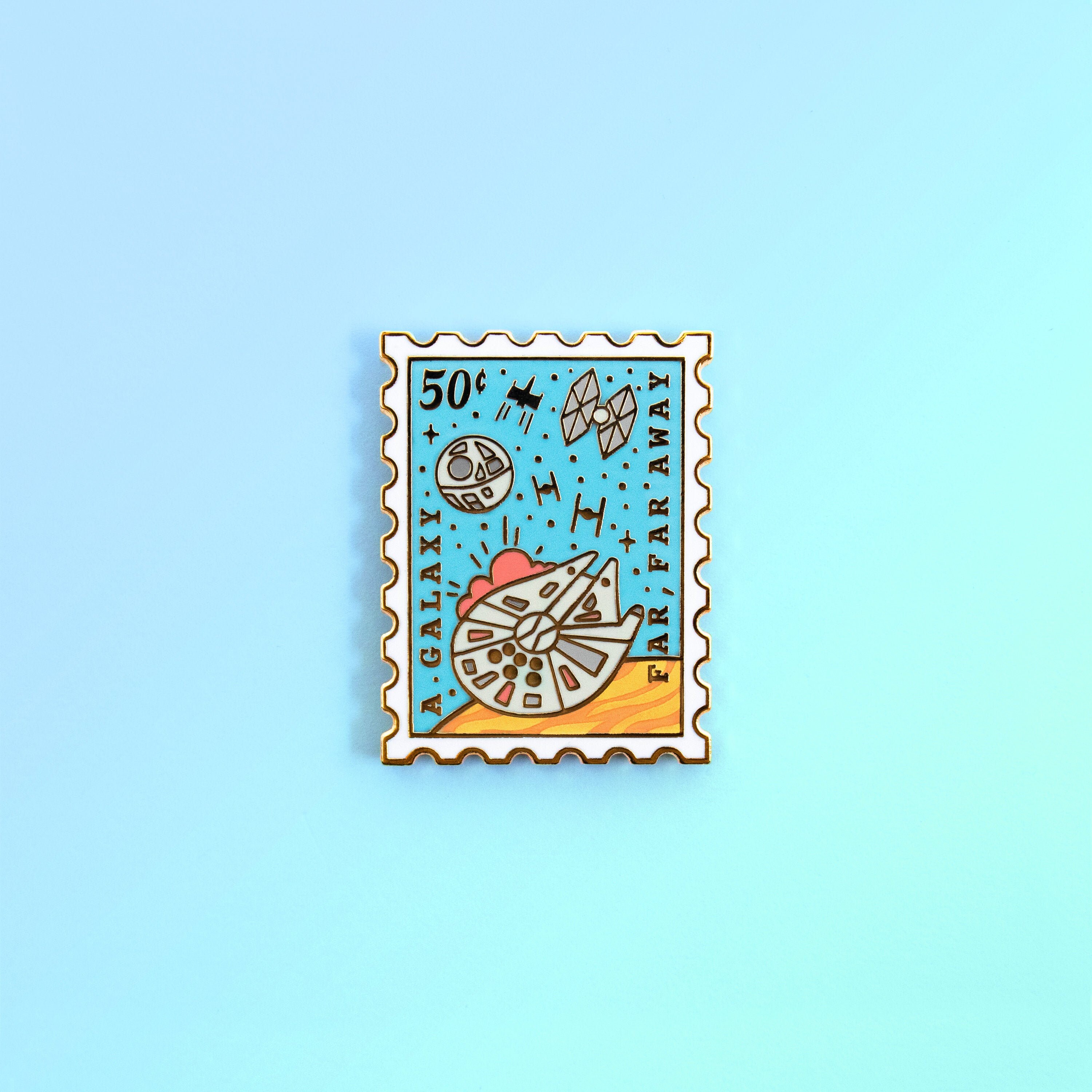 A Galaxy Far, Far Away Enamel Pin - Galaxy Pin - Space Pin - Stamp En…
