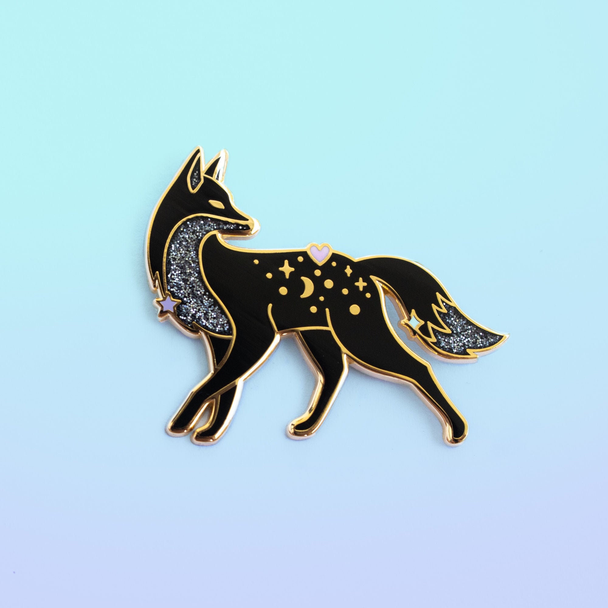 Magical Fox Pin - Magic Enamel Pin - Bookish Pin - Book Pins - Cute P…