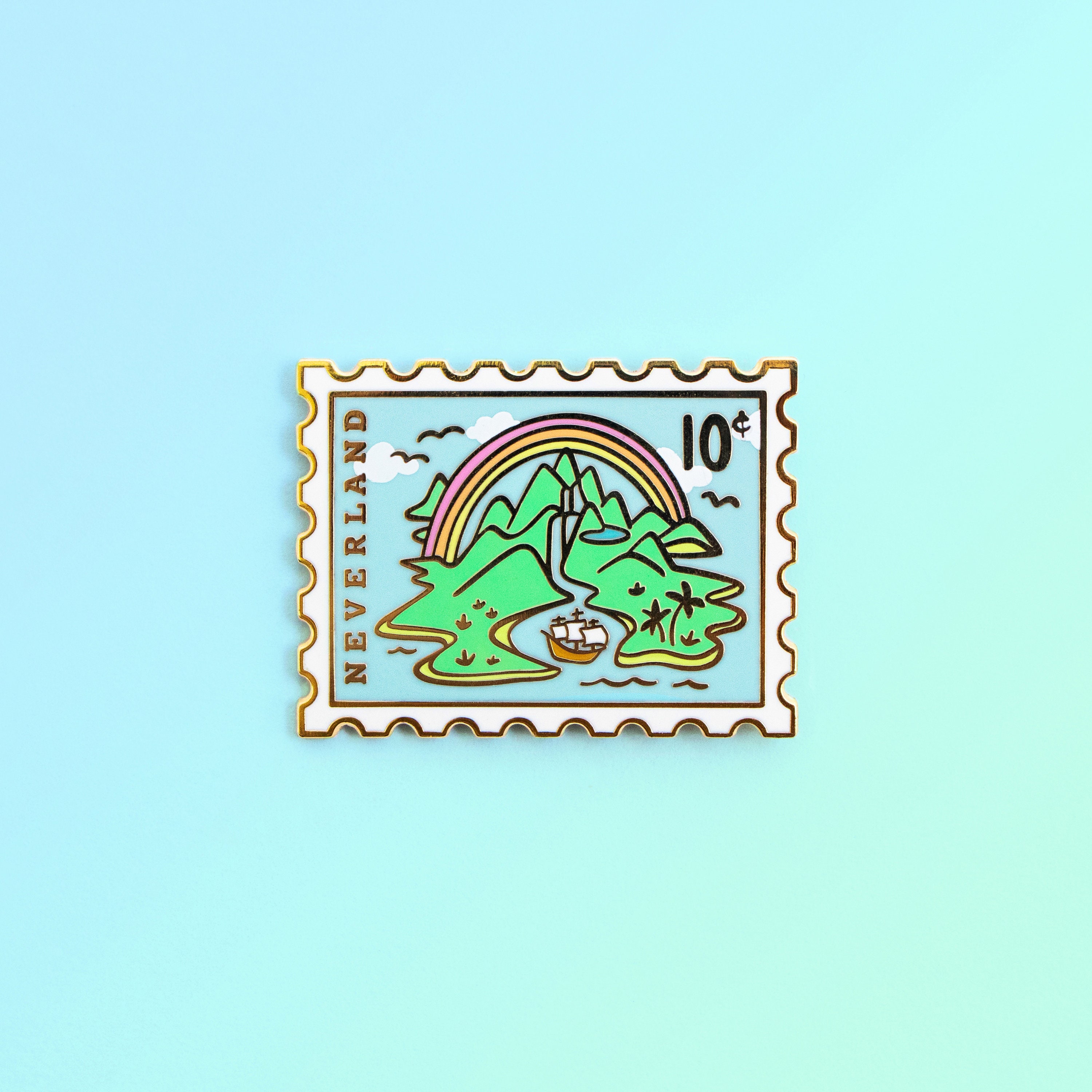 Neverland Pin - Book Lovers Pin - Lost Boys Pin - Stamp Enamel Pin - …