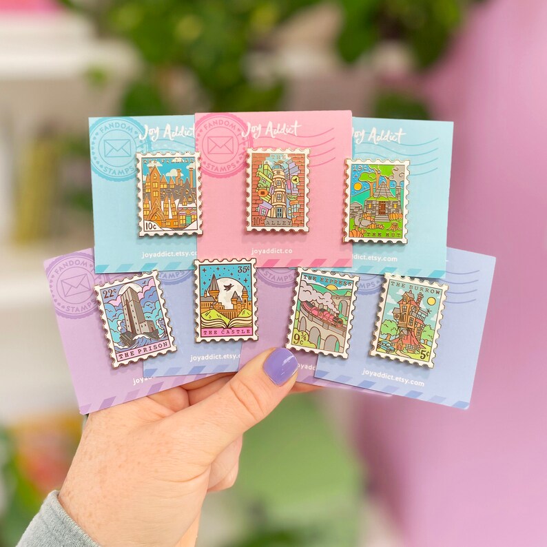 The Alley Enamel Pin Stamp Enamel Pin Magical Pin Etsy