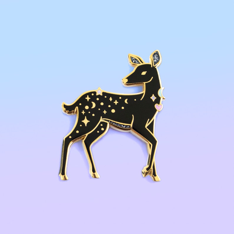 Dark Wizard Pin Magical Doe Pin Magic Enamel Pin Wizard Pin Bookish Pins | Etsy