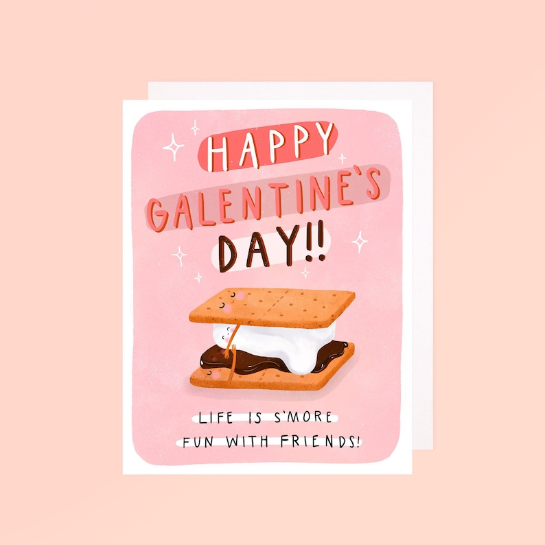 Happy Galentine's Day Card Punny Galentine's Card - Etsy