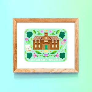 Little Women Art Print: Orchard House Illustration (8x10)