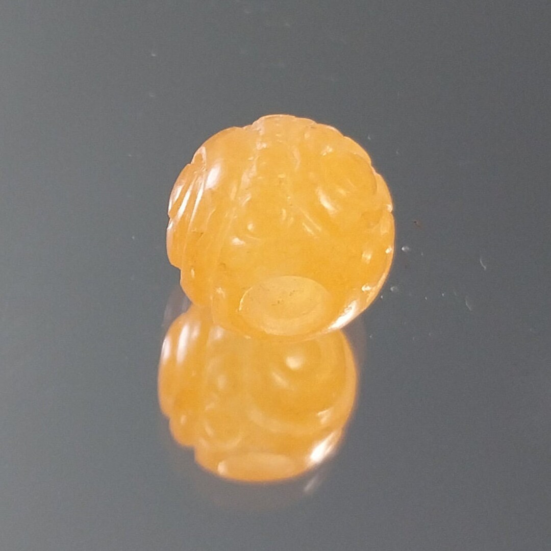 Hand Carved Ootsa Lake Apricot Quartz Bead. Etsy