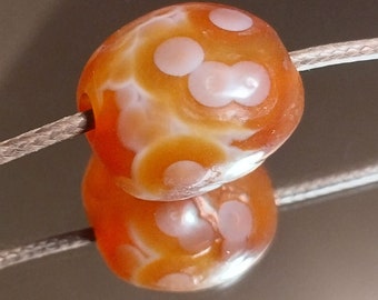 Hand Carved Desert Orbicular Agate Bead.