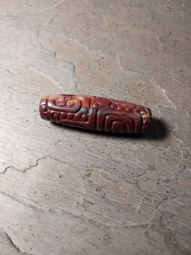 Hand Carved Australian Jasper Bead. - Etsy