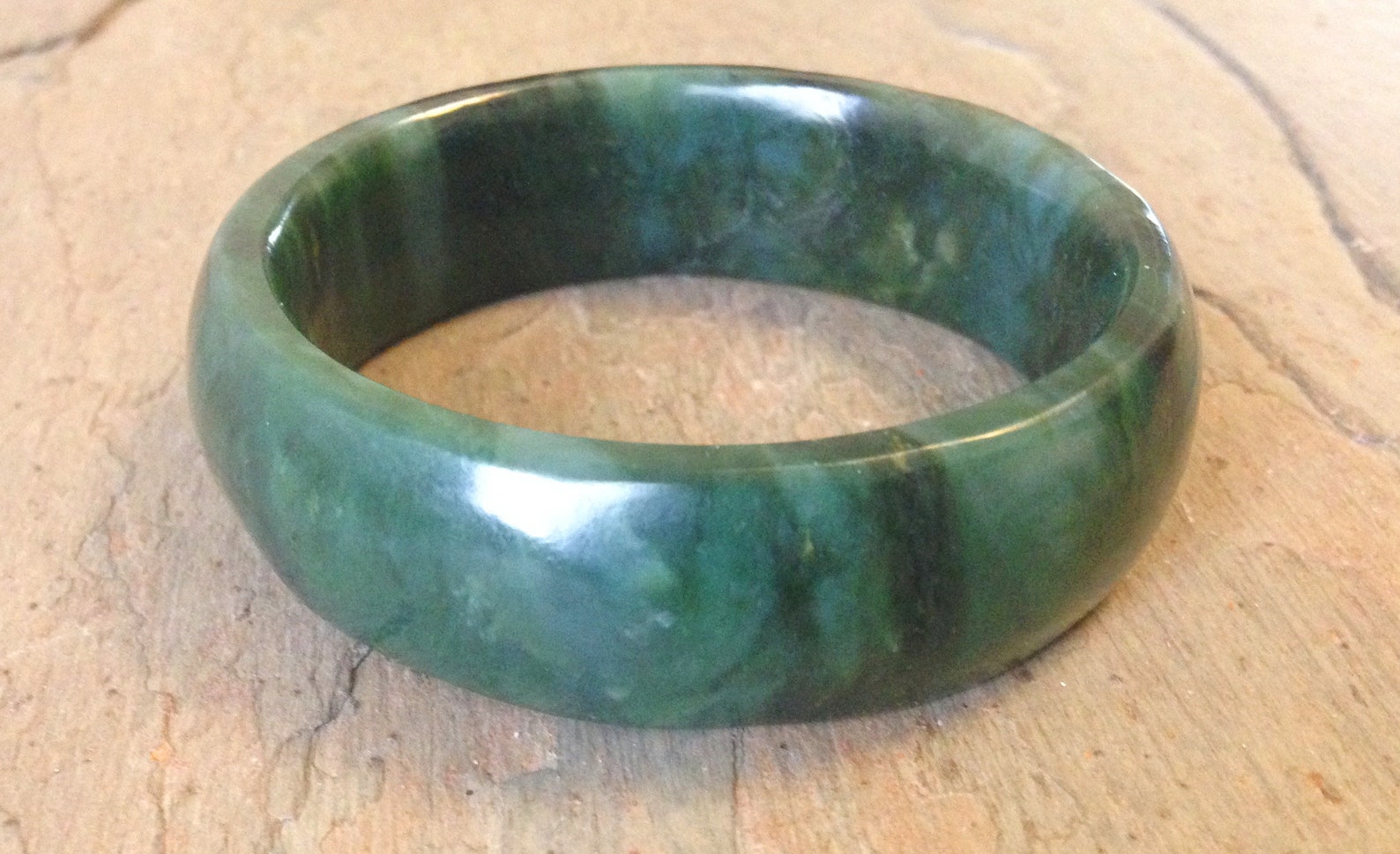 Hand Carved Alaskan Jade Bangle. 60mm Etsy