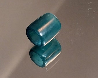 Hand Carved  Icy Blue Guatemalan Jadeite Bead.