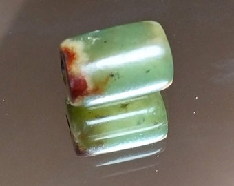 Hand Carved Australian Chalcedony Agate Bead.