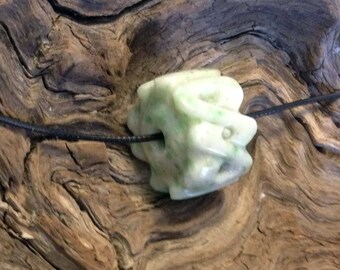 Hand Carved Idocrase Vesuvianite Celtic Bead.