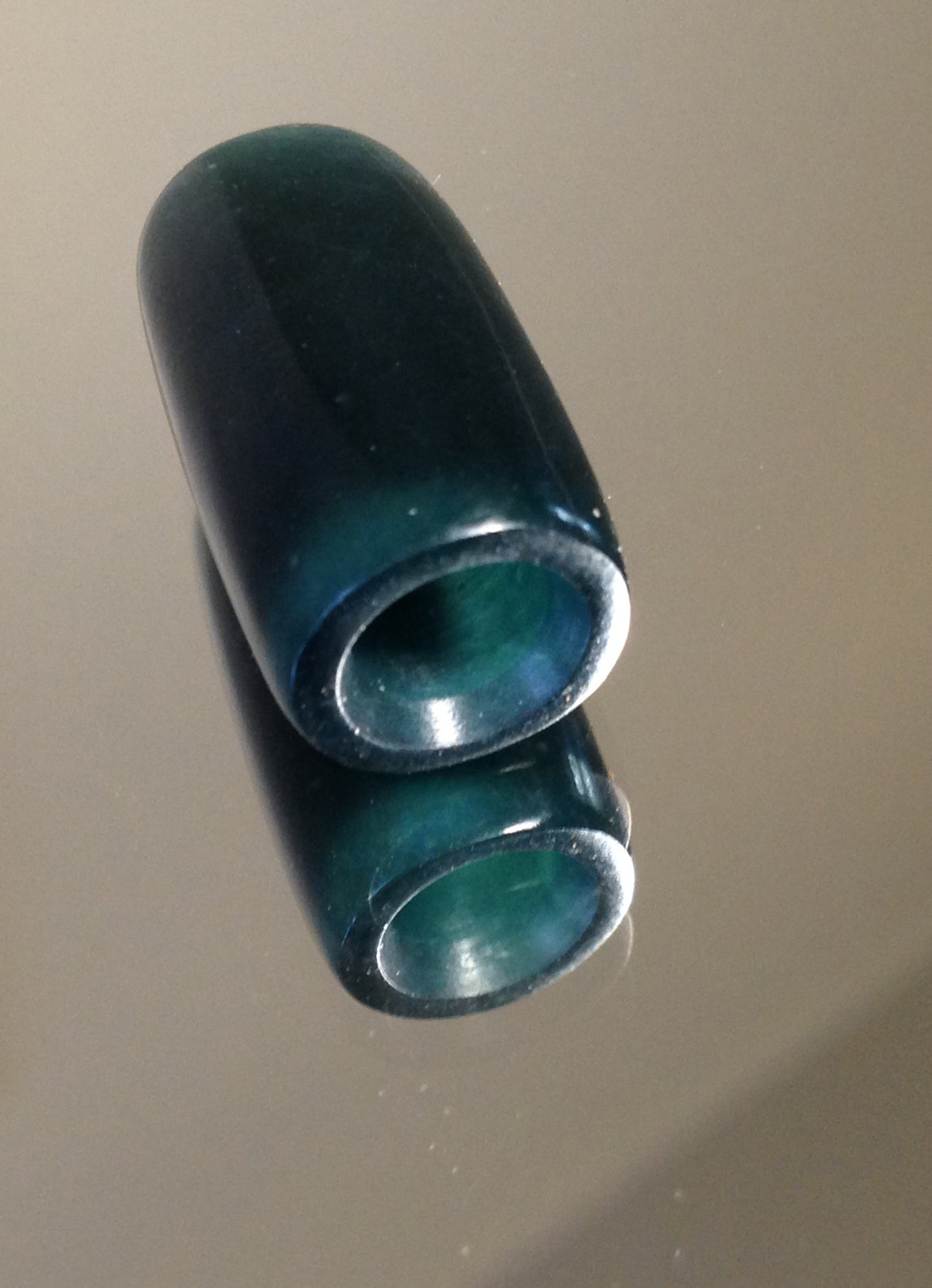 Hand Carved Blue & Yellow Guatemalan Jadeite Bead. 6mm hole. | Etsy