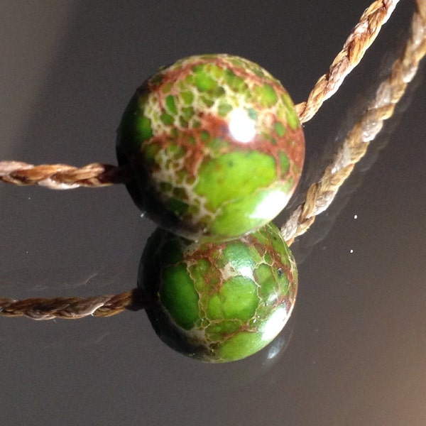 Hand Carved Utah Variscite Bead.